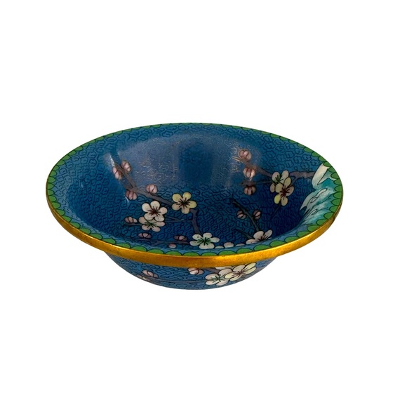 Vintage Chinese Cloisonné Enameled Footed Bowl 1960’s. - Picture 1 of 9